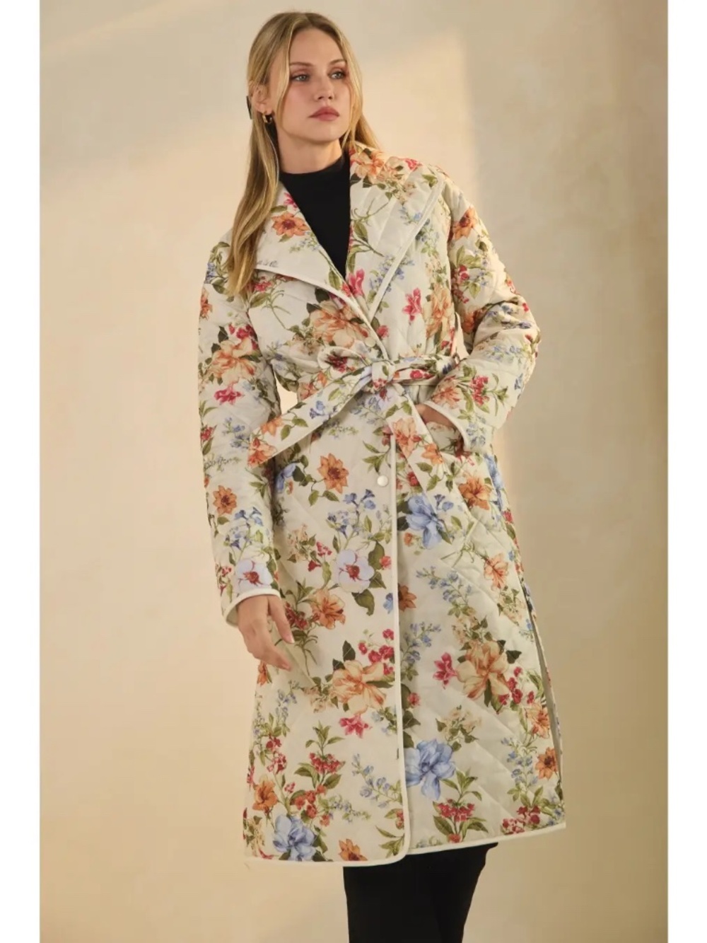 Spring Floral Quilted Jacket